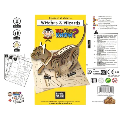 Puzzle �amig��wka drewniana Gepetto Did You Know? Czarownice i czarodzieje Eureka 3D