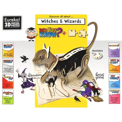 Puzzle �amig��wka drewniana Gepetto Did You Know? Czarownice i czarodzieje Eureka 3D