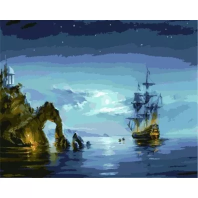 Hobby-maniak.pl Malowanie po numerach - Szkocka noc 30x40cm
