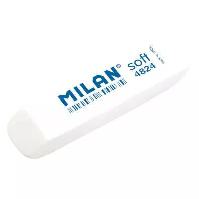 Milan Bia�e o��wki z grubym w�glowym grafitem + gumka 3 szt.