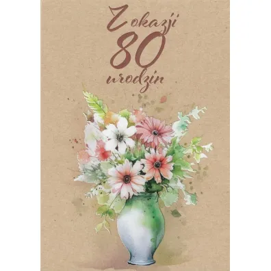 Trend Kartka okoliczno�ciowa Urodziny 80