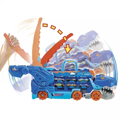 Hot Wheels. City T-Rex Mega Transporter Zestaw HNG50 Mattel