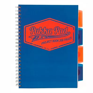 Pukka Pad Project Book B5 Neon Blue kartka 100 kartek