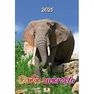 Kalendarz 2025 A3 cienny Dzikie Zwierzta - Pan Kalendarzyk