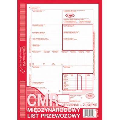 Michalczyk i Prokop Midzynarodowy List Przewozowy CMR A4 orygina + 5 kopii-numerowany A4