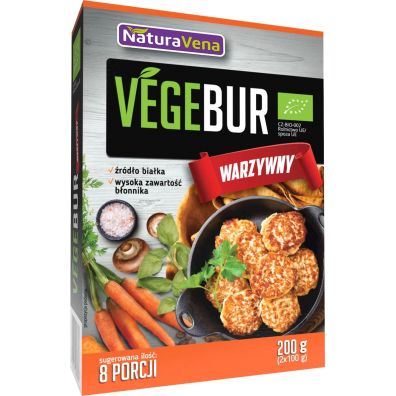NaturaVena Bio Burger wegetariaski warzywny 200 g GRATIS