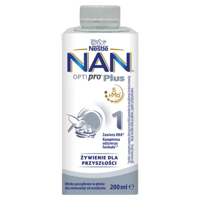 Nestle Nan Optipro Plus 1 Mleko pocz�tkowe w p�ynie dla niemowl�t od urodzenia 200 ml