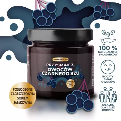 Premium Rosa Przysmak z owocw czarnego bzu konfitura 190 g