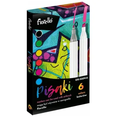 Fiorello Airbrush: Markery wymienne, 6 kol.