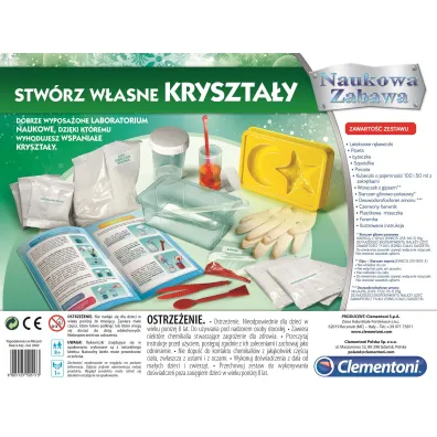 Naukowa zabawa - Stw�rz w�asne kryszta�y Clementoni