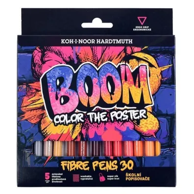 Koh-I-Noor Flamastry Boom 30 kolor�w