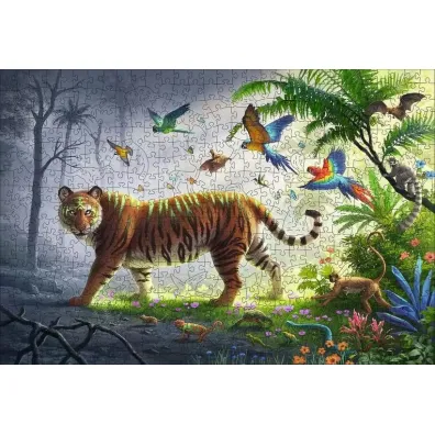 Puzzle drewniane 500 el. Tygrys Ravensburger