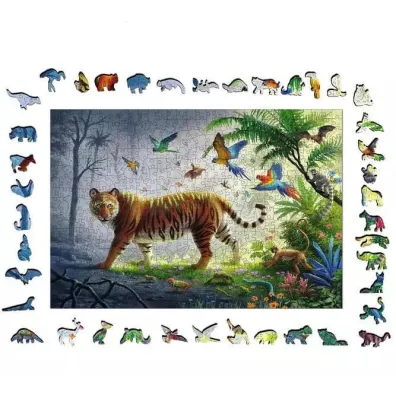 Puzzle drewniane 500 el. Tygrys Ravensburger
