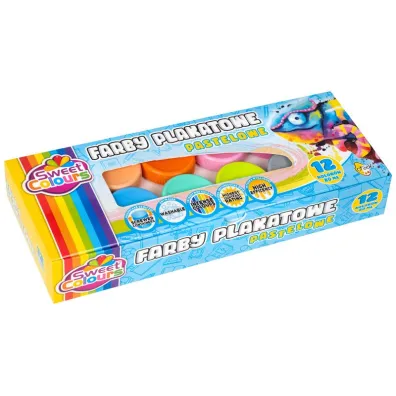 Sweet colours Farby plakatowe pastelowe 12 x 20 ml