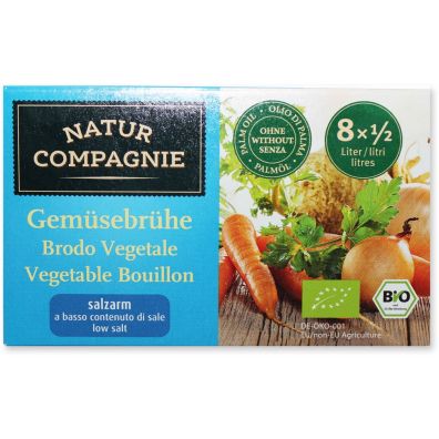 Natur Compagnie Bulion - kostki warzywne bez dodatku cukrw o niskiej zawartoci soli 68 g Bio