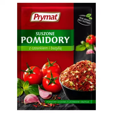 Prymat Suszone pomidory z czosnkiem i bazyli� 15 g