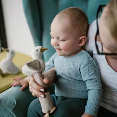 Babyono Piszczek z gryzakiem Goose Zoe