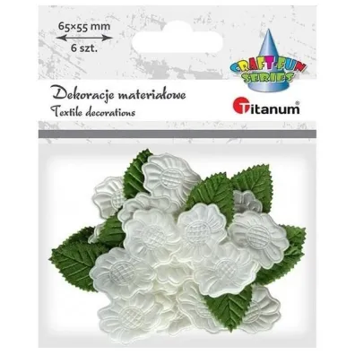 Titanum Ozdoba materiaowa Kwiaty gardenii 6 szt.