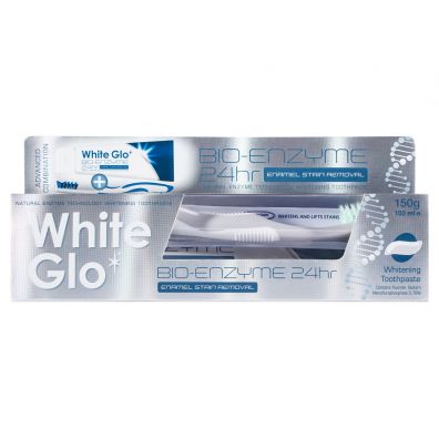 White Glo Bio Enzyme 24h pasta do zębów z owocami + szczoteczka 115 ml