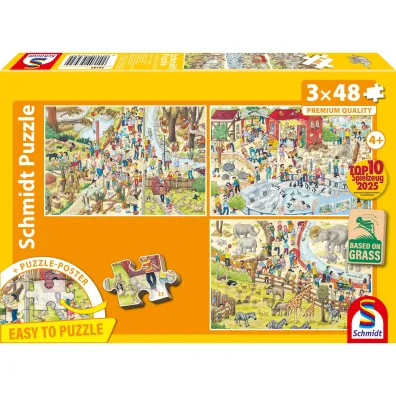 Puzzle 3x48 Wycieczka do zoo Schmidt