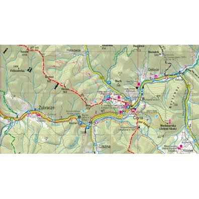 Bieszczady i G�ry Sanocko-Turcza�skie mapa turystyczna 1: 65 000 foliowana 2024
