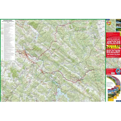 Bieszczady i G�ry Sanocko-Turcza�skie mapa turystyczna 1: 65 000 foliowana 2024