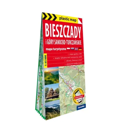 Bieszczady i G�ry Sanocko-Turcza�skie mapa turystyczna 1: 65 000 foliowana 2024