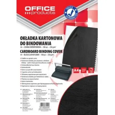 Pbs Ok�adka do bindowania A4 250g. sk�ropodobna czarna Office Products 100szt.20232525-05
