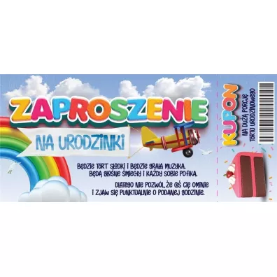 Yeku Zaproszenie Urodziny 10 szt.