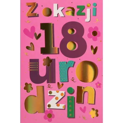 Karnet okazjonalny B6 z kopert� 18 Urodziny PAN DRAGON HM200-3442