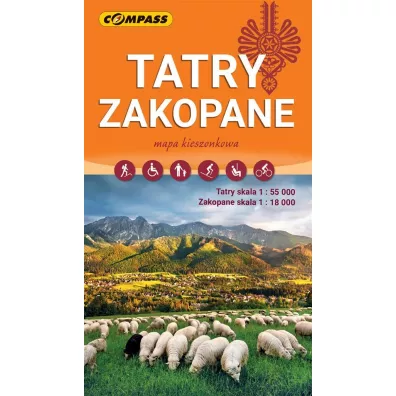 Mapa kieszonkowa - Tatry, Zakopane laminowana