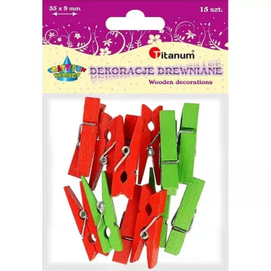 Titanum Klamerki drewniane 35 x 9 mm