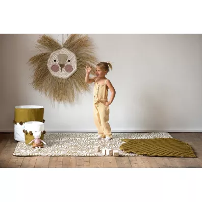 Toddlekind Mata do zabawy z baweny organicznej w ksztacie licia Leaf Mat Sand Castle