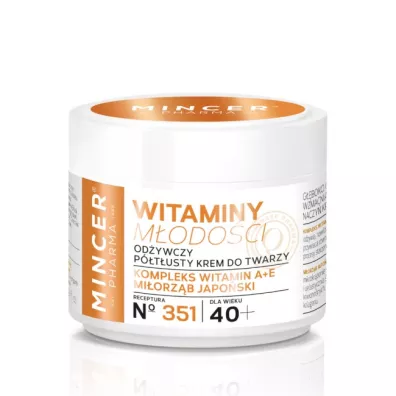 Mincer Pharma Witaminy M�odo�ci 40+ krem p�t�usty od�ywczy do twarzy 351 50 ml