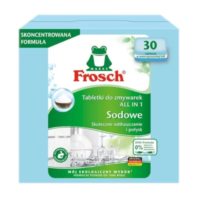 Frosch Sodowe tabletki do zmywarek All in 1 zestaw 3 x 30 szt.