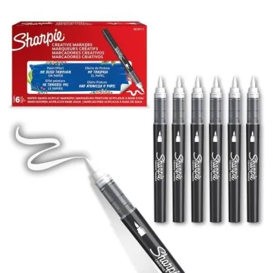 Sharpie Markery akrylowe bia�e 6 szt.
