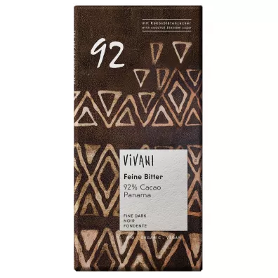 Vivani Czekolada gorzka 92% kakao 80 g Bio