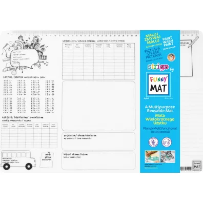 Funny Mat Transparent - Planer. Mata do kolorowania wielokrotnego u�ytku Strigo