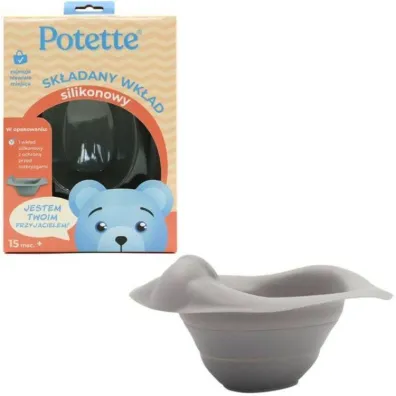 Potette Plus Wk�ad sk�adany silikonowy na nocnik szary