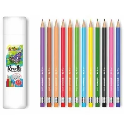 Penmate Kredki automatyczne w tubie 12 kolor�w + temper.