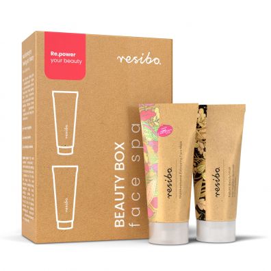 Resibo Zestaw Face Spa: Peeling do twarzy + Instant Beauty Mask 15 ml + 15 ml