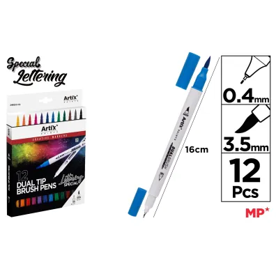 Mp Main Paper Marker dwustronny p�dzelkowy 12 kolor�w