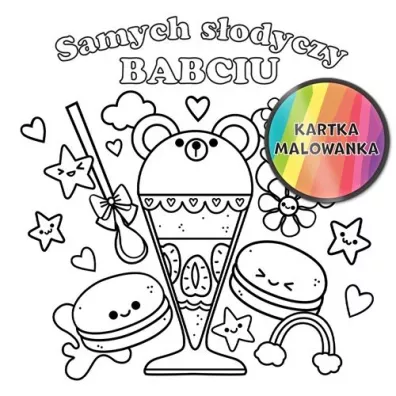 Henry KARNET DZIEN BABCI DO KOLOR 150X150 Z KOP SLODHE