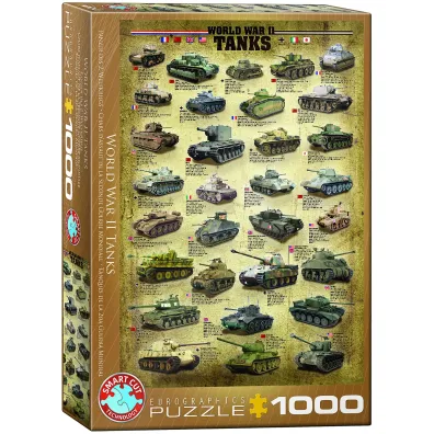 Puzzle 1000 el. Czo�gi II wojny �wiatowej Eurographics