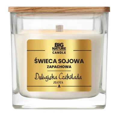 Big Nature �wieca sojowa o zapachu Czekolada Dubajska Z�ota 220 g
