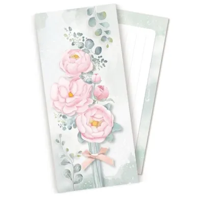 Cozywood Koperta upominkowa POP UP R�owe piwonie