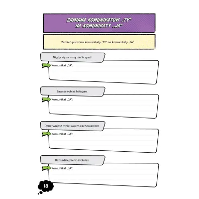 Ucz� si� asertywno�ci karty pracy doskonal�ce umiej�tno�� odmawiania i wyra�ania w�asnego zdania dla dzieci i m�odzie�y w wieku 9-16 lat w tym uczni�w ze spektrum autyzmu