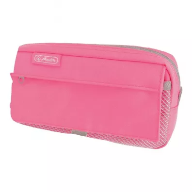 Herlitz Pirnik kosmetyczka 2 kieszenie neon pink