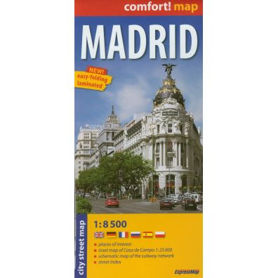 Comfort! map Madryt 1:8 500 laminat plan miasta