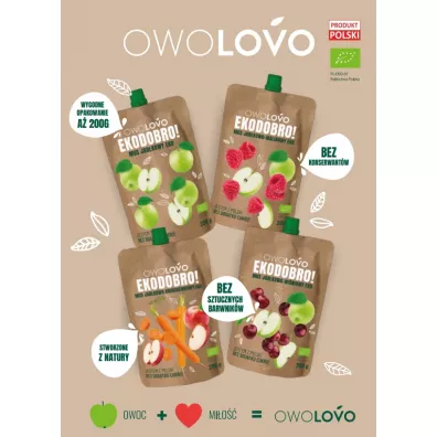 Owolovo Mus jabkowy Ekodobro 200 g Bio